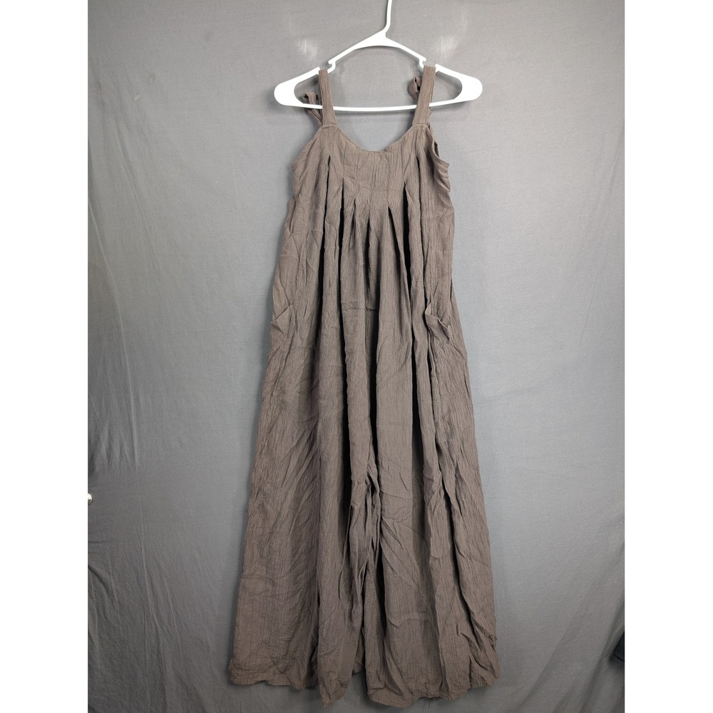 Dazy Brown Wide Leg Sleeveless Harem Jumpsuit Overalls Size Medium